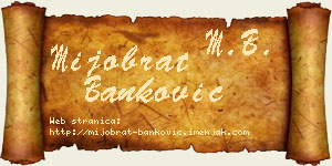 Mijobrat Banković vizit kartica